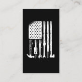American Flag Mechanic Tools Proud Craftsman Veren Visitekaartje (Voorkant)