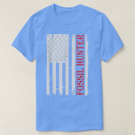 American Flag Megalodon Teeth Shark Fossil Hunter T-shirt (Design voorkant)
