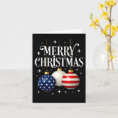 American Flag Merry Christmas Tree Baubles Us Patr Kaart (Gele Bloem)