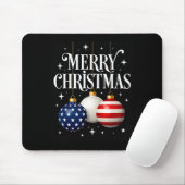 American Flag Merry Christmas Tree Baubles Us Patr Muismat (Met muis)