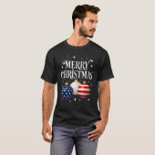 American Flag Merry Christmas Tree Baubles Us Patr T-shirt (Voorkant volledig)