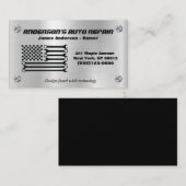 American Flag Metal Mechanic Repair Visitekaartje (Voorkant / Achterkant)