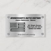 American Flag Metal Mechanic Repair Visitekaartje (Voorkant)