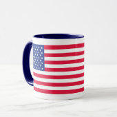 American Flag Mok met blauw handvat (Voorkant links)