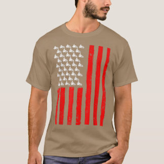 American Flag Motocross Patriotic 4th O T-shirt