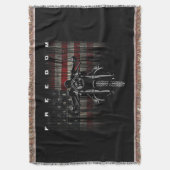 American Flag Motorcycle Freedom Deken (Voorkant Verticaal)