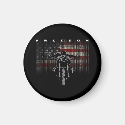 American Flag Motorcycle Freedom Magneet (Voorkant)