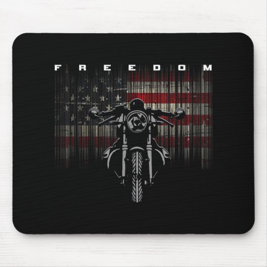 American Flag Motorcycle Freedom Muismat (Voorkant)