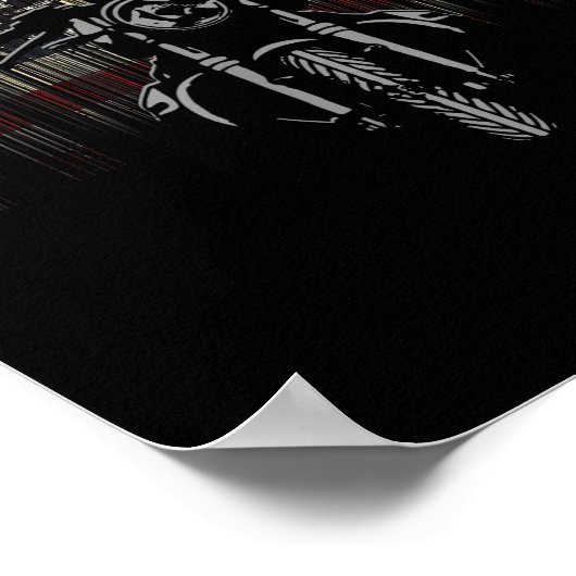 American Flag Motorcycle Freedom Poster (Hoek)