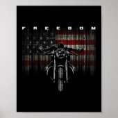 American Flag Motorcycle Freedom Poster (Voorkant)
