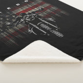 American Flag Motorcycle Freedom Sherpa Deken (3/4)