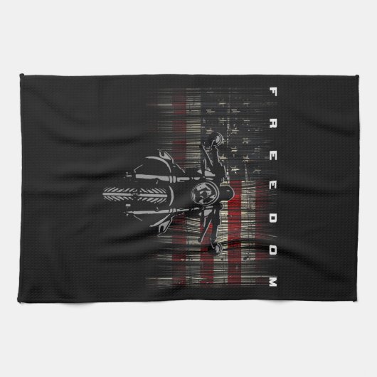 American Flag Motorcycle Freedom Theedoek (Horizontaal)