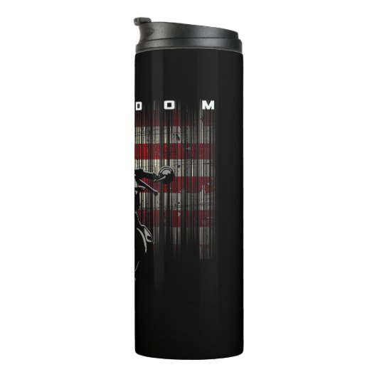 American Flag Motorcycle Freedom Thermosbeker (Geroteerd rechts)