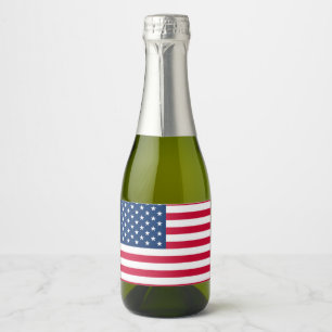 American Flag Mousserende Wijnfles Etiketten