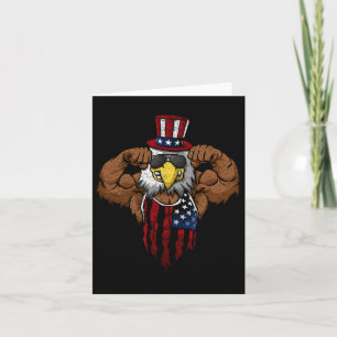 American Flag Muscular Squat Dabbing Flexing Uncle Kaart