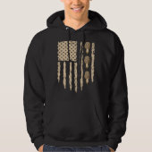 American Flag Mushroom Hunting Morel Hunter Foragi Hoodie (Voorkant)