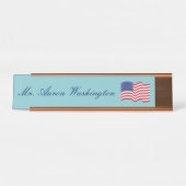 American Flag Name Plate  Bureau Naambordje (Voorkant)