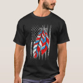 American Flag  Native Feather Pride Month Indigeno T-shirt (Voorkant)