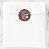 American Flag Nepal Flag Best Mother Ever Ronde Sticker (Tas)