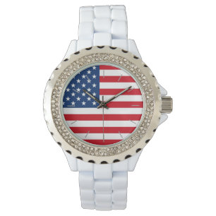 American Flag Nice Watch Horloge