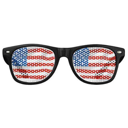 AMERICAN FLAG NOVELTY SUNGLASSES SHADES RETRO ZONNEBRIL (Voorkant)