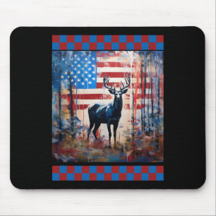 American Flag Oerwoud Hunting Lover Camo Deer Art Muismat