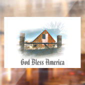 *~* American Flag Old Barn AR19 GOD BLESS AMERICA Raamsticker (Vel 2)