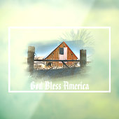 *~* American Flag Old Barn GOD BLESS AMERICA AR19 Raamsticker (Vel 3)