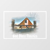 *~* American Flag Old Barn GOD BLESS AMERICA AR19 Raamsticker (Vel)