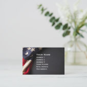American Flag on a Chalkboard Visitekaartje (Staand voorkant)