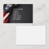 American Flag on a Chalkboard Visitekaartje (Voorkant / Achterkant)