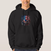 American Flag on Soccer Ball Soccer Ball Flag Prem Hoodie (Voorkant)