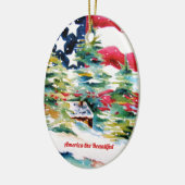American Flag Ornament (Links)