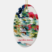 American Flag Oval Ornament (Rechts)