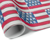 American Flag Painted On Wooden Pallet Cadeaupapier (Rol Hoek)