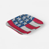 American Flag Painted On Wooden Pallet Papieren Bordje (Gebogen)