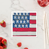 American Flag Painted On Wooden Pallet Servet (Insitu)