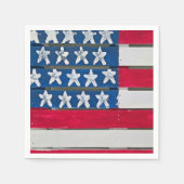 American Flag Painted On Wooden Pallet Servet (Voorkant)