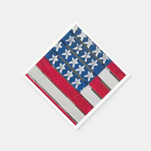 American Flag Painted On Wooden Pallet Servet (Hoek)