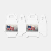 American Flag Paper Favor Box, Gable 4x2.5x5 Bedankdoosjes (Uitgevouwen)