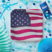 American Flag Papieren Bordje (Feest)