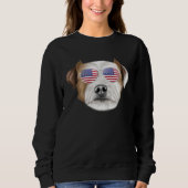 American Flag Parson Russell Terrier Dog America P Trui (Voorkant)