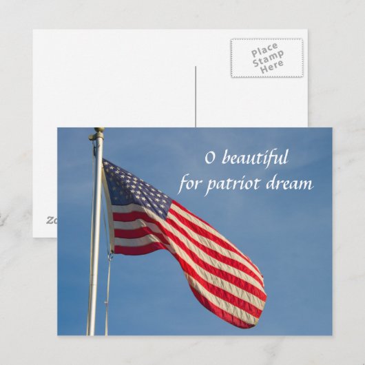 American Flag Patriot Dream personaliseren Briefkaart (Voorkant / Achterkant)