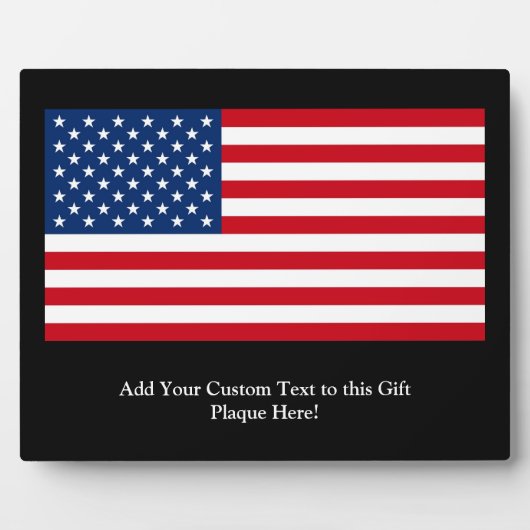 American Flag Patriotic Award Plaque Fotoplaat (Voorkant)