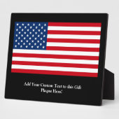 American Flag Patriotic Award Plaque Fotoplaat (Zijkant)
