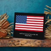 American Flag Patriotic Award Plaque Fotoplaat (Zijkant)