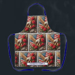 American Flag Patriotic Bald Eagle Schort<br><div class="desc">Patriotic American Flag Bald Eagle & Roses Custom Name Apron – USA BBQ Kitchen Apron Show off your patriotic spirit in style with this bold Patriotic American Flag Bald Eagle and Roses Custom Name Apron. Featuring a powerful bald eagle set against the stars and stripes of the American flag, surrounded...</div>