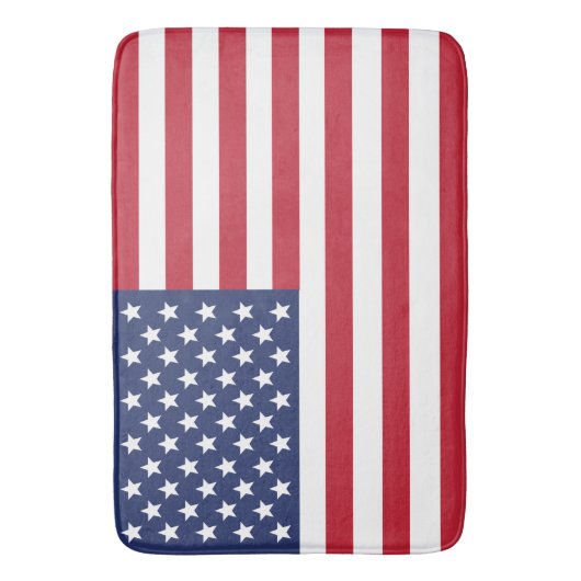 American Flag Patriotic Bath Mat in 3 grootten (Voorkant Verticaal)