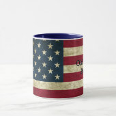 American Flag Patriotic Coffee Mok (Midden)