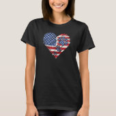 american flag patriotic dog & cat paw print  4th o t-shirt (Voorkant)